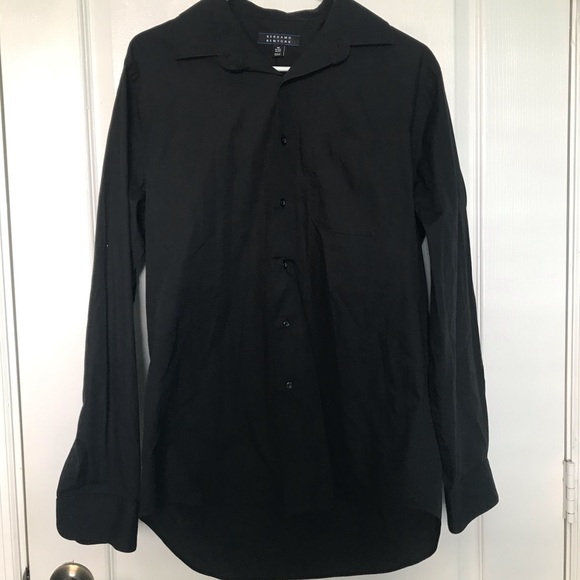 Bergamo New York Mens Black Dress Shirt- Size M - Picture 1 of 2